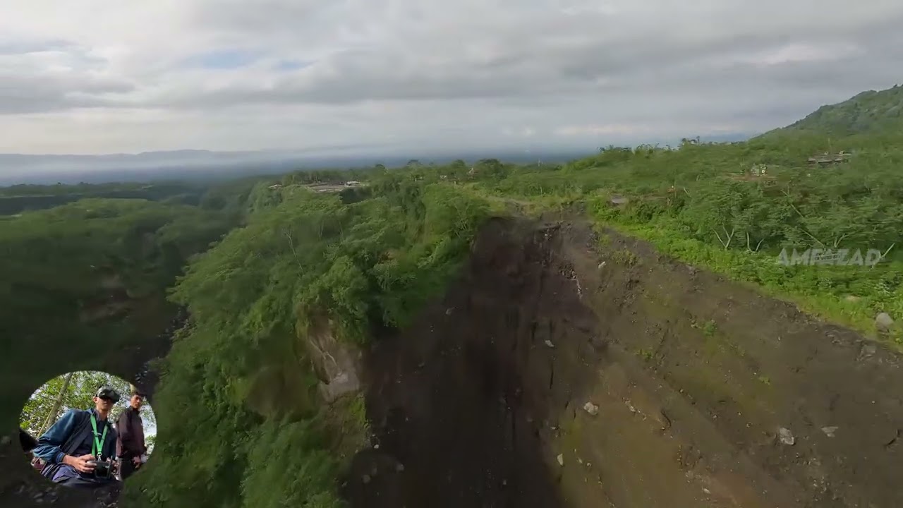 Drone Fpv Cruisng Kawah  Gunung Merapi