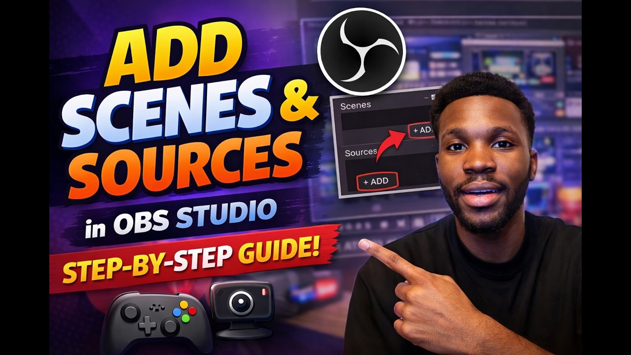 How to Add Scenes & Sources in OBS Studio (Step-by-Step Beginner Guide)