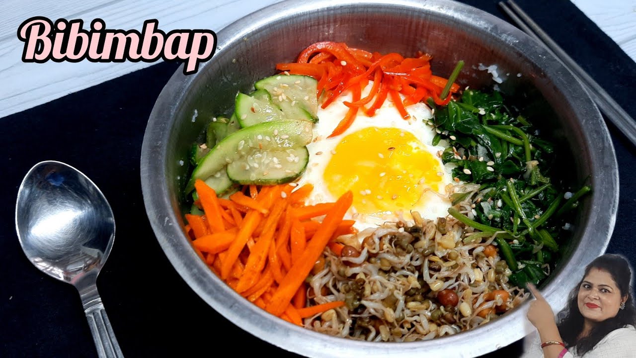 MAKING KOREAN BIBIMBAP 🇰🇷 USING INDIAN INGREDIENTS 🇮🇳