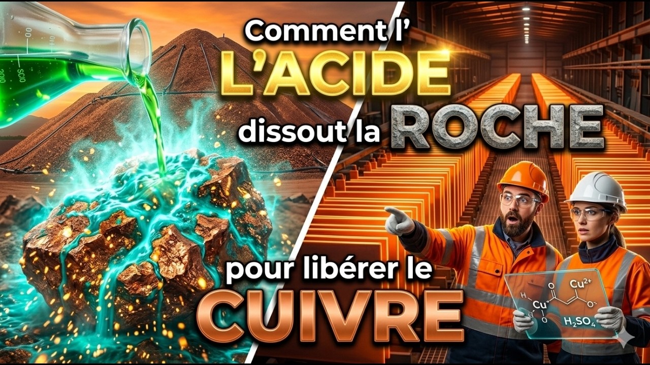 Comment l&rsquo;acide dissout la roche pour lib&eacute;rer le cuivre