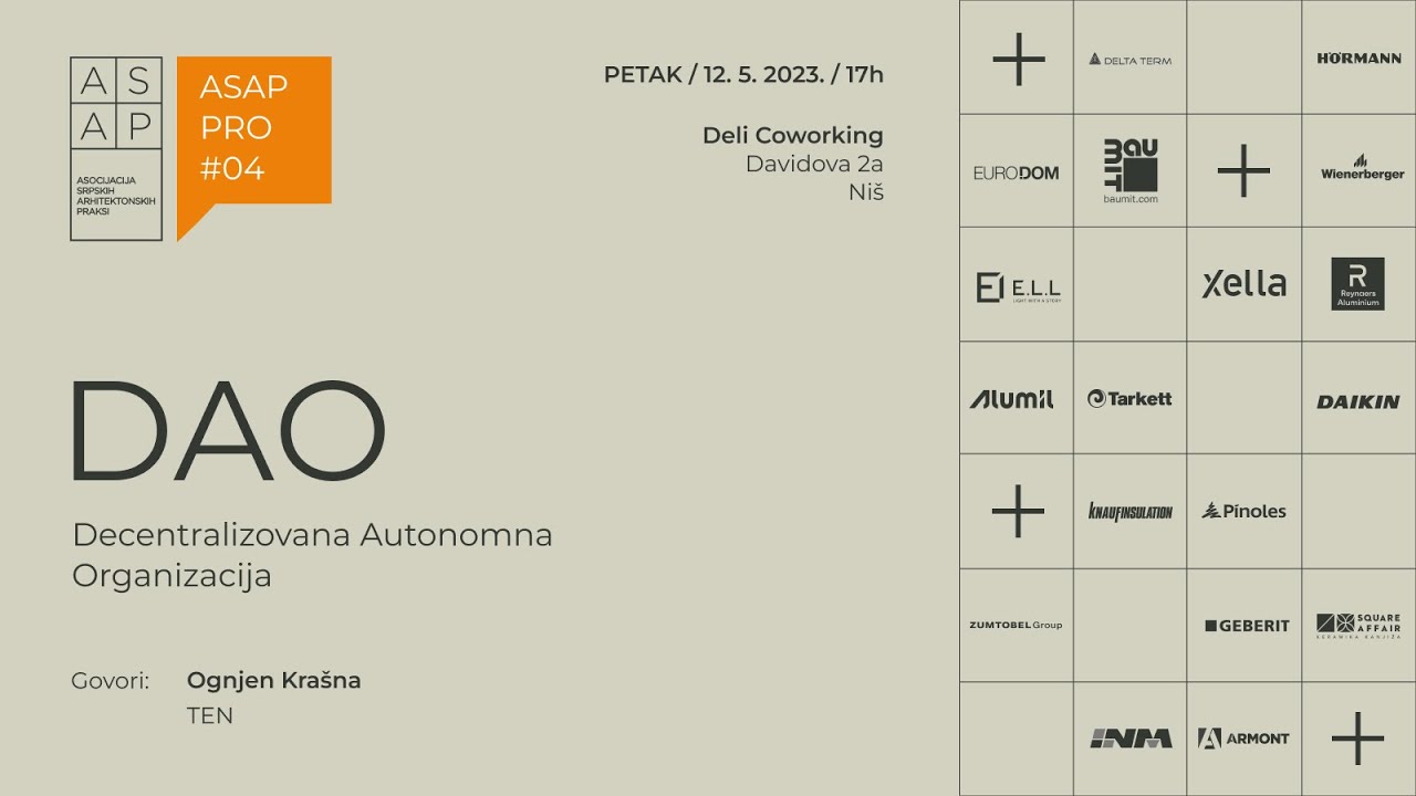 ASAP PRO #04 DAO- Decentralizovana Autonomna Organizacija - Ognjen Krašna TEN