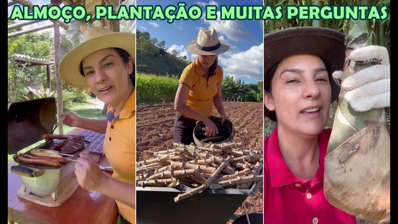 Cleide Lifestyle almoçando com a família + Plantando mandioca + Respondendo perguntas