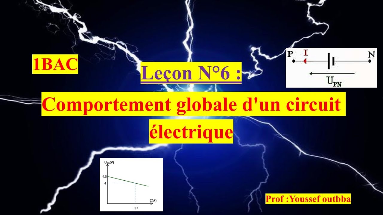 comportement global d'un circuit électrique : Résumé:( 1Bac ) : الأولى بكالوريا علوم