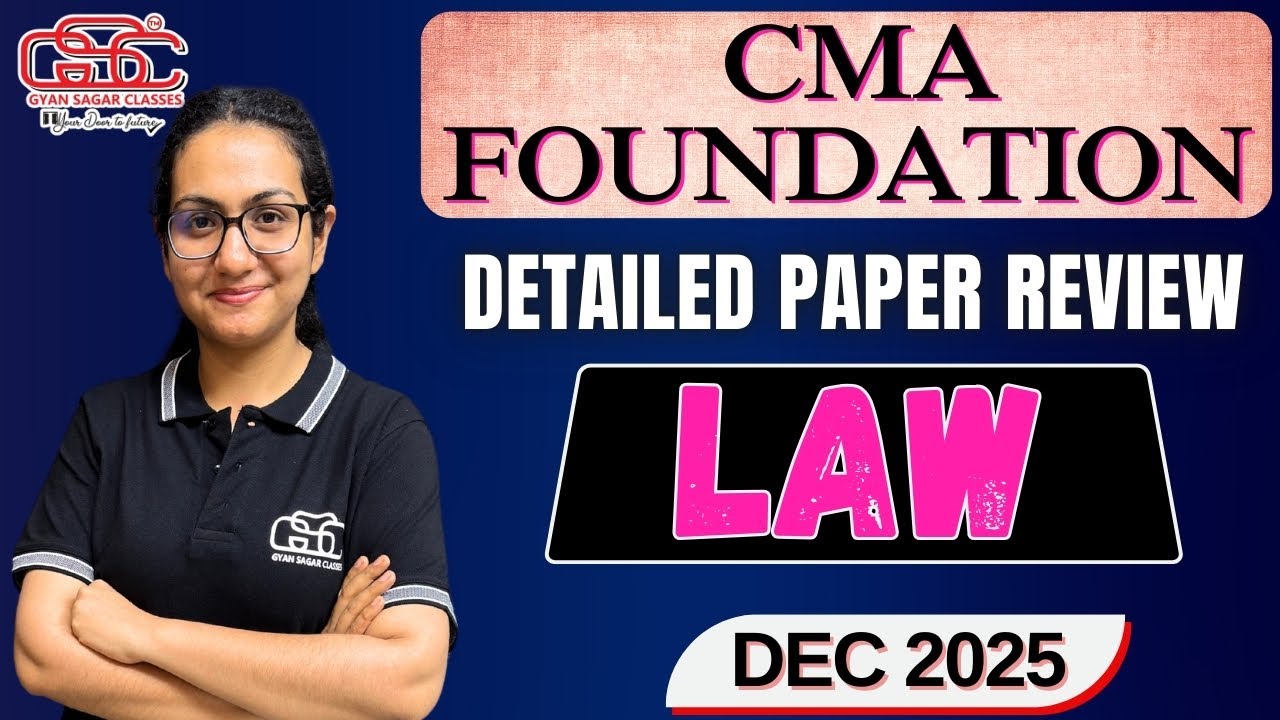 CMA FOUNDATION LAW DEC 2025 EXAM SUGGESTED ANSWER |  CMA FOUNDATION PAPER SOLUTION DEC 25 EXAM
