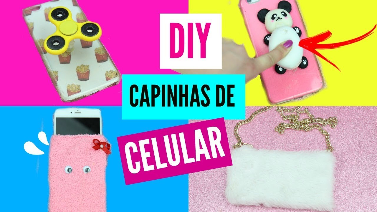DIY: 4 IDEIAS DE CAPINHAS DE CELULAR PRA VOCÊ TESTAR! Daiane Portela