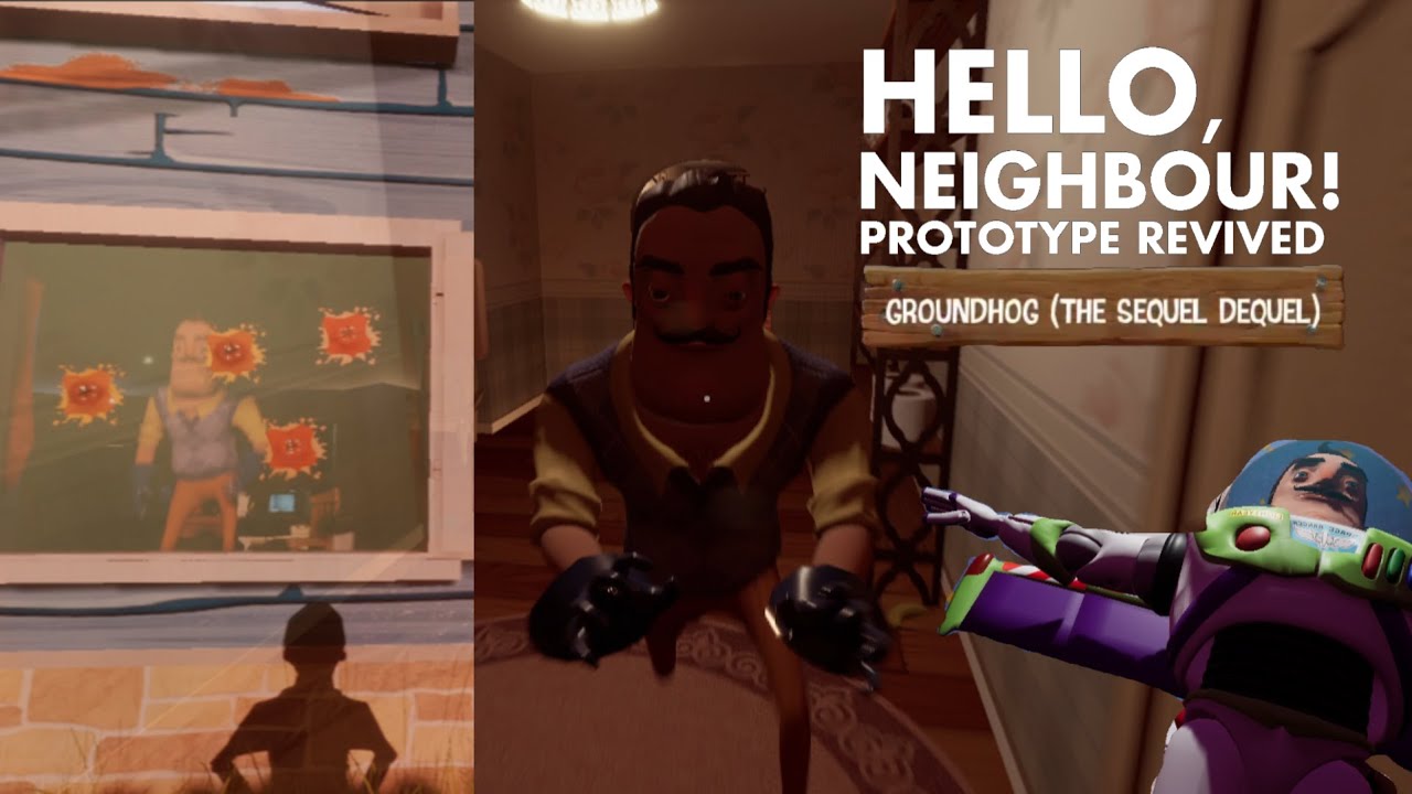 Попытка пройти Hello Neighbor Prototype Revival Groundhog Day с кучкой идиотов