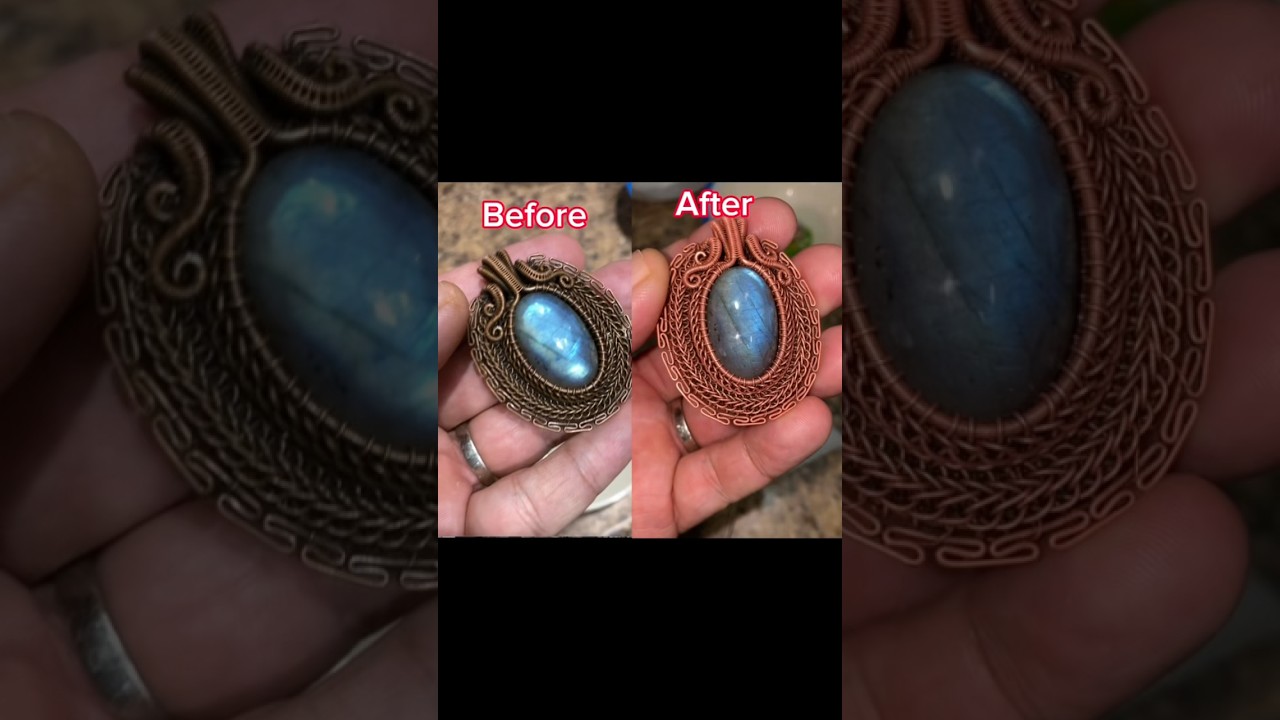 Как чистить медные украшения #wireartist #diy #tutorial #howto #handmade #art #jewelry #wirewrapping