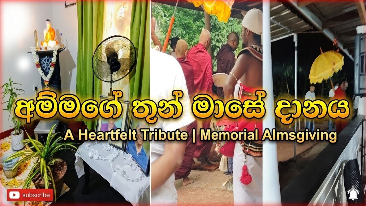 රටවල් තුනක ළමයි එකතු වෙලා කරපු අම්මාගේ තුන් මස දානය🙏🙏🙏