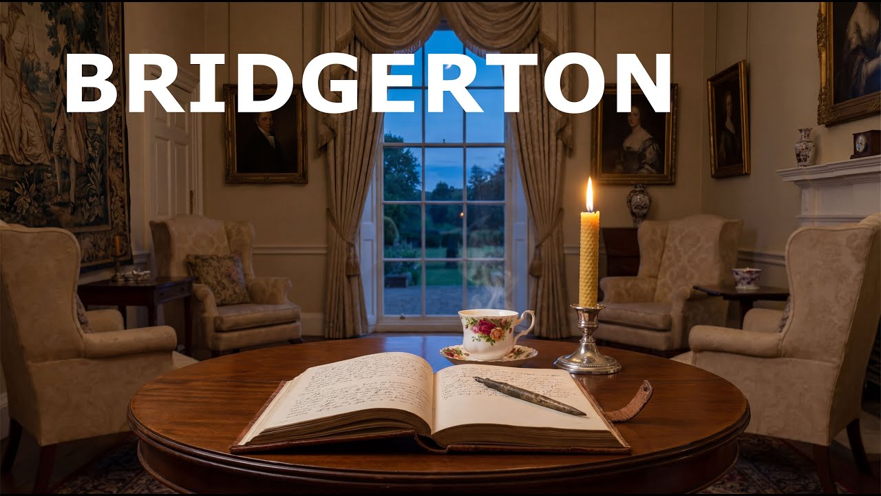 Bridgerton Secret Garden | Romantic Fireplace Ambience for Book Lovers & Relaxation (3 Hour Loop)