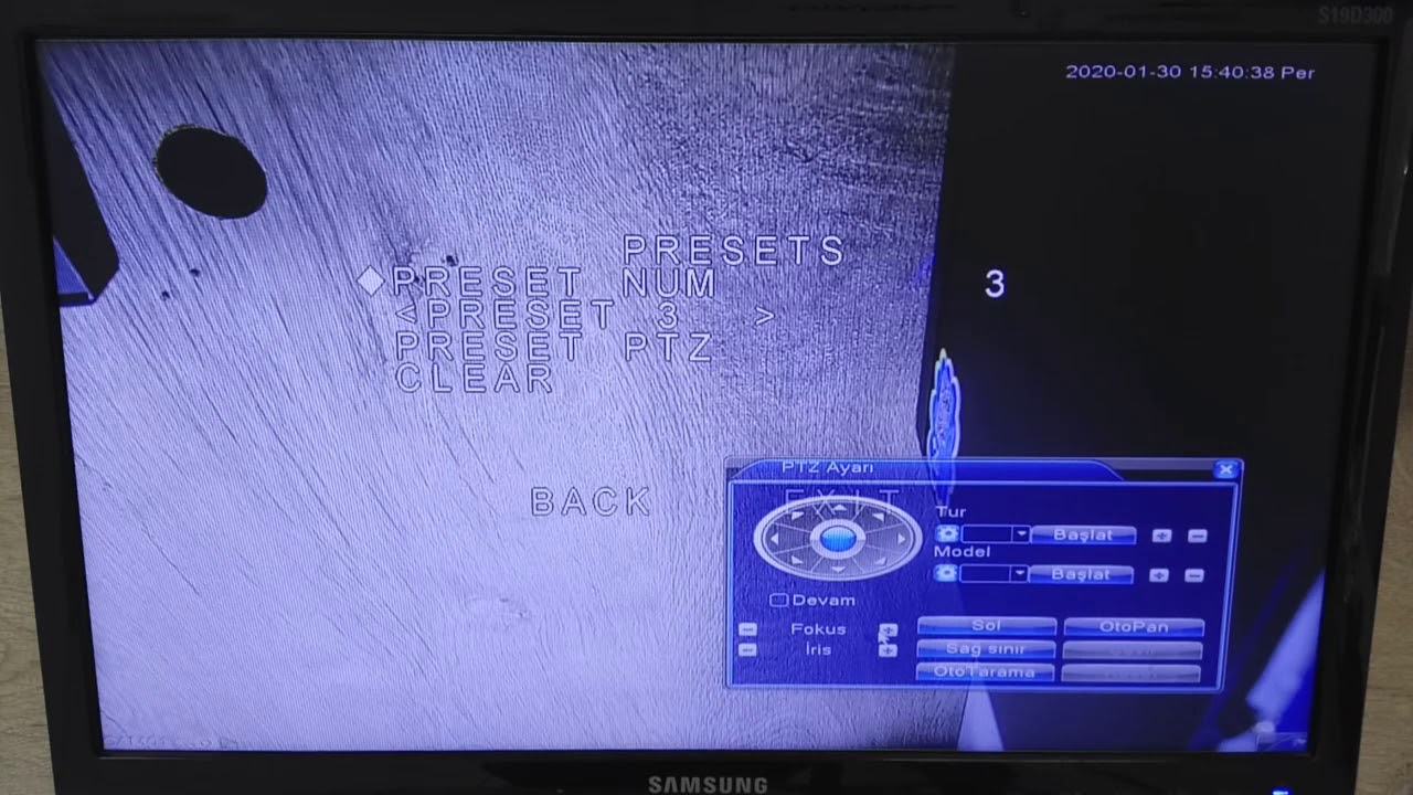 AV-DS2AE7230TIA / AV-DS2AE7123TIA Speed Dome Preset Ayarları