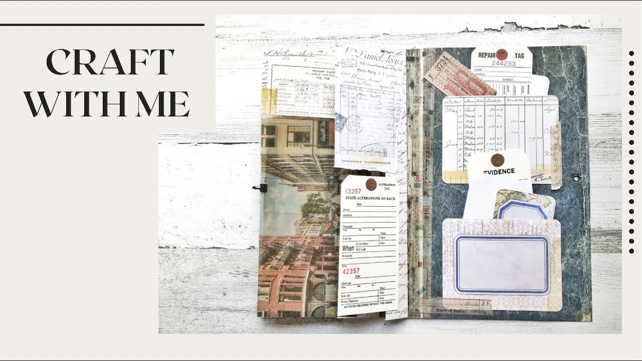 Create With Me! Vintage Ephemera Flipbook | Tim Holtz Inspired