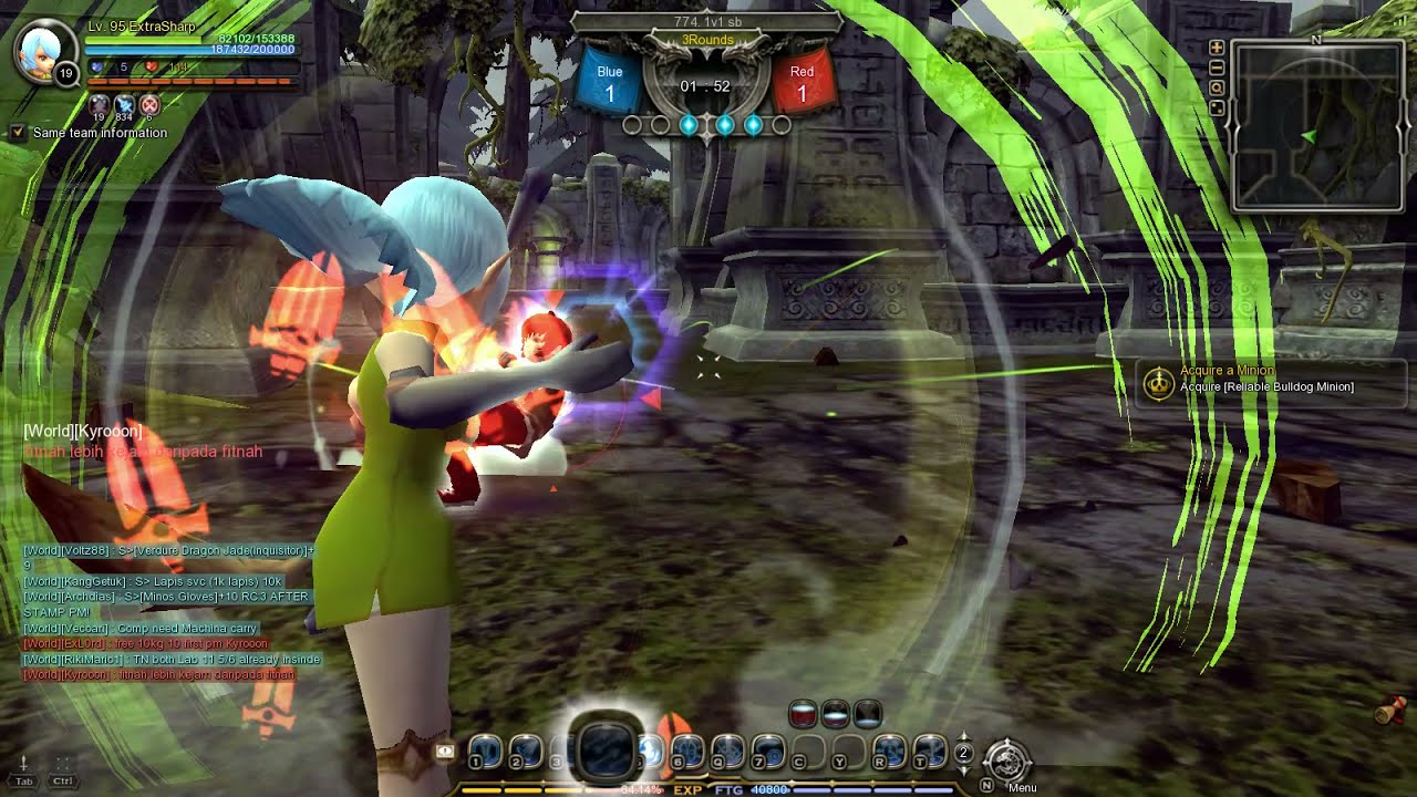Dragon Nest PvP 95 cap - Artillery vs Gladiator