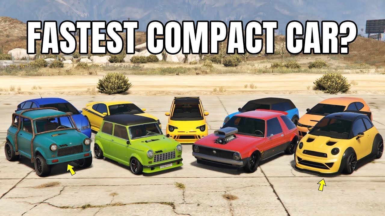 GTA 5 ONLINE - Which is fastest Compact cars | 1/4  DRAG RACE