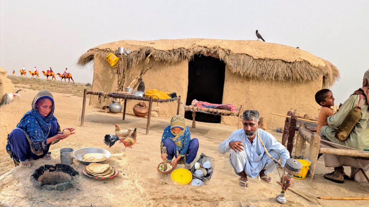 Unseen Desert Village Life Pakistan | Ancient Culture | desert in | Cooking Traditional Food Village
