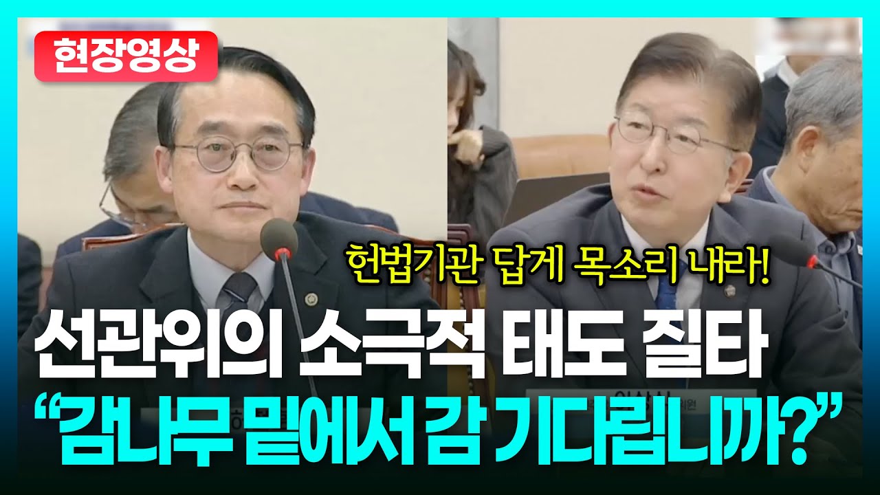 이상식, 선관위의 소극적 태도 질타! 