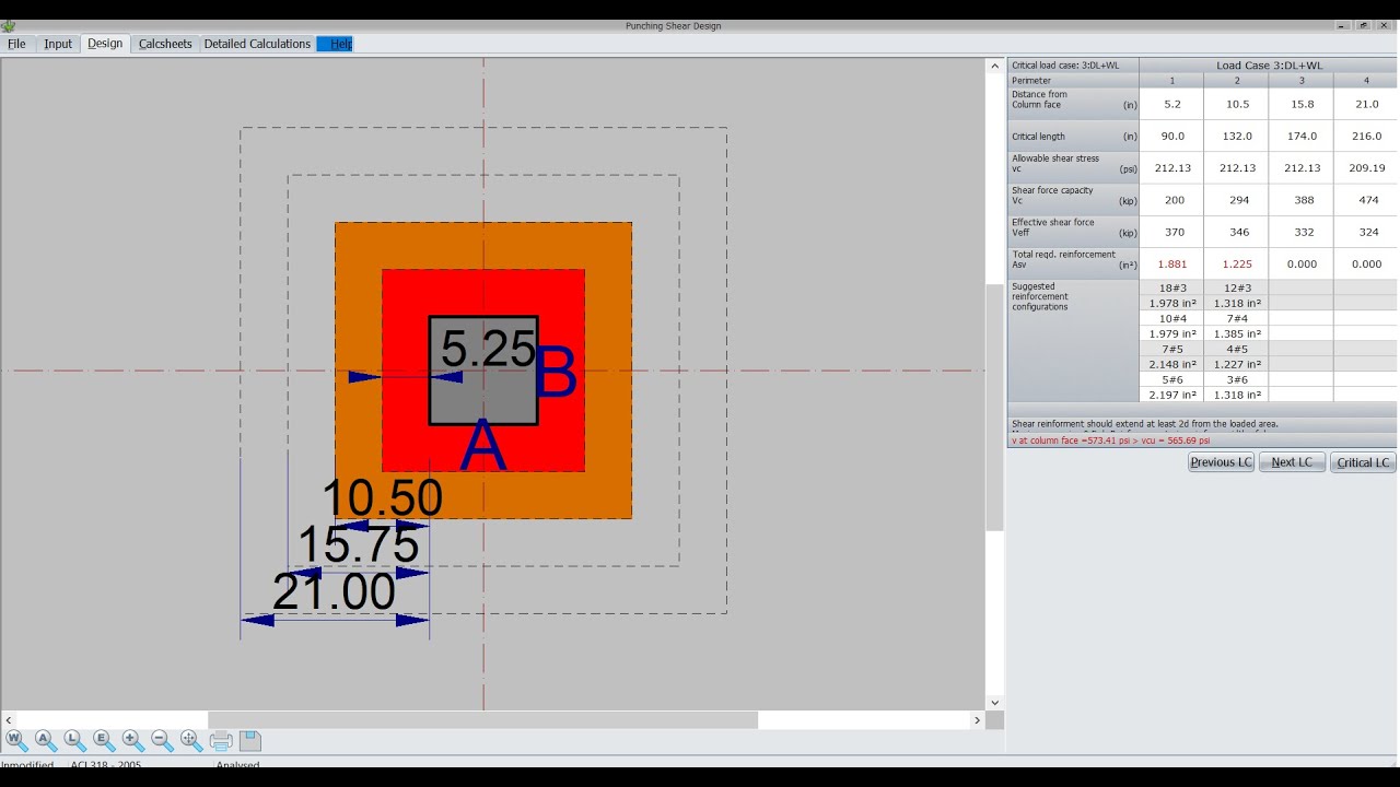 Prokon/Punching shear design in flat slab at internal column
