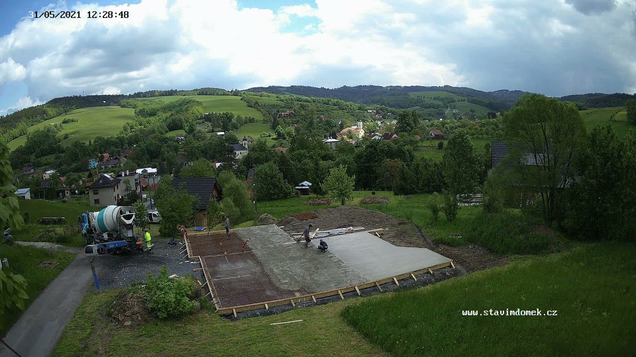 StavimDomek.cz - timelapse 09 - Betonáž základové desky