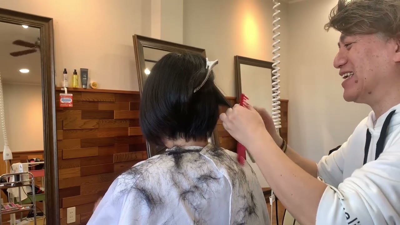 （カット全行程）30代40代50代◎大人可愛い艶髪さらさらショートヘアー・ショートボブ・ボブ【一宮市美容院Free】