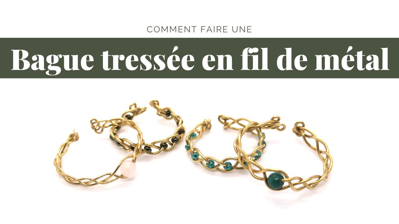 Bague tressée avec du fil de métal | Perles et Créations