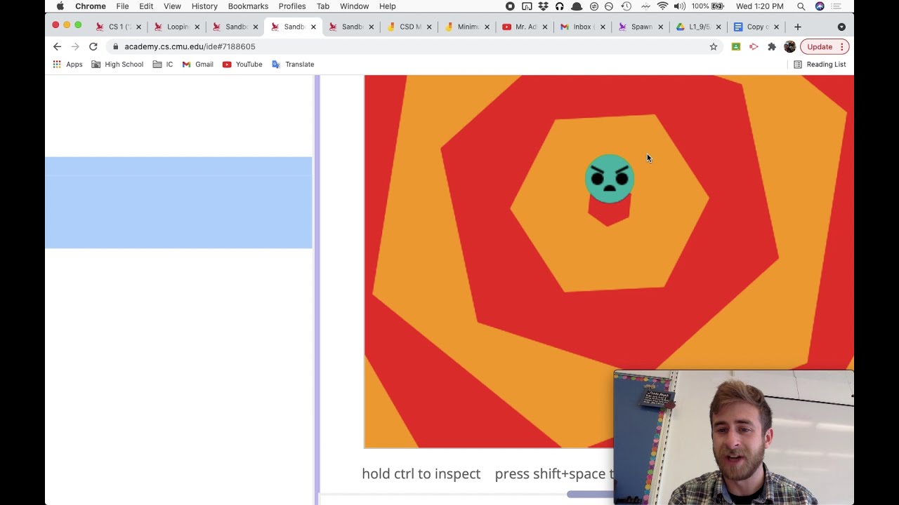 For Loops in onStep() - CMU CS Academy 7.3.3
