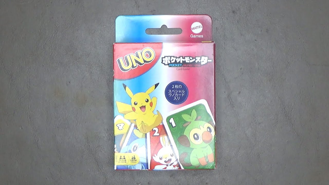 UNO Pokemon Pocket Monsters Card Game Opening