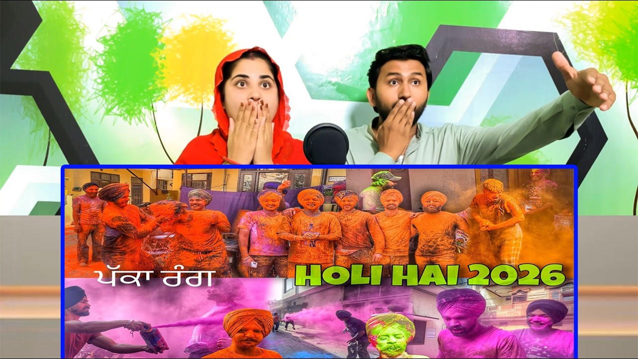 Holi Hai 2026 😱 PAKKA RANG *Balloons FIGHT* Punjab Di Holi , Colour Cylinder Pak Punjabi Hindu React