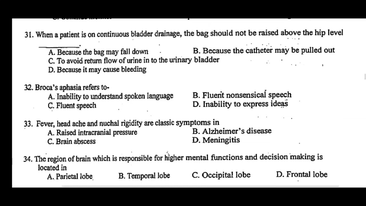 NEW QUESTION PAPER ANSWER PART 2 / ESIC/PGIMER/DSSB/ CENTRAL GOVERNMENT NURSING OFFICER  PREPARATION