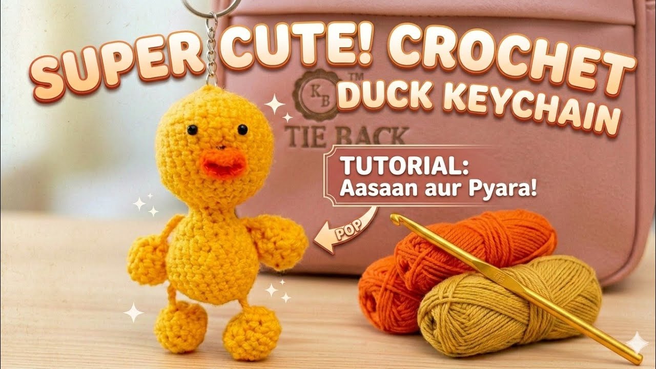 How to Crochet a Cute Duck Keychain | Step-by-Step Tutorial for Beginners