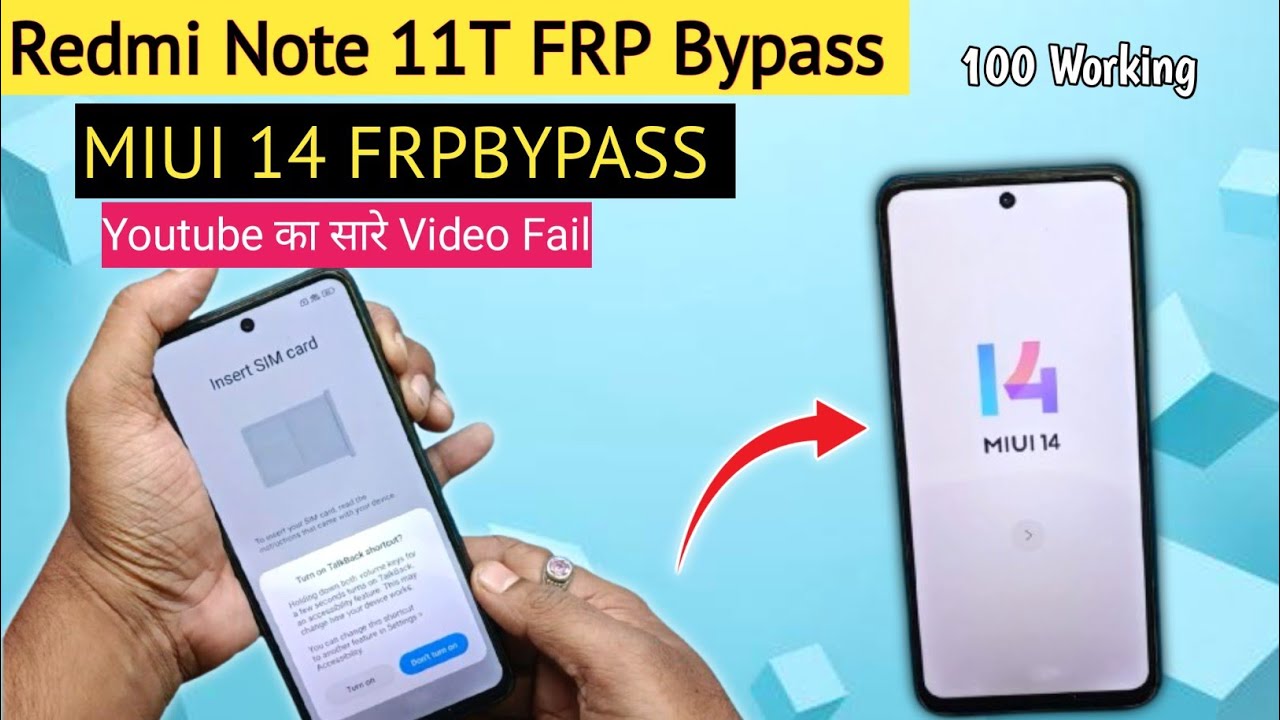 Redmi Note 10T 5G Frp Bypass Miui 14 / Redmi Note 10T 5G Lock Kaise Tode 2024 /2025