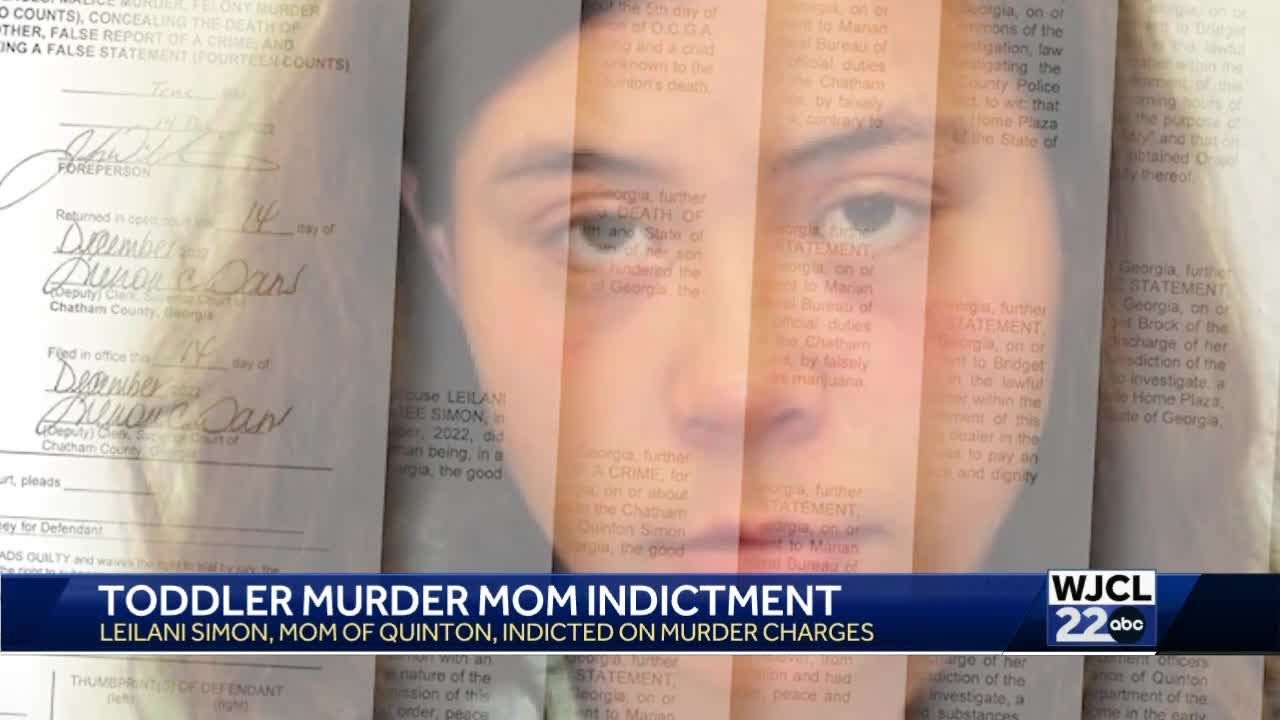 Leilani Simon indicted on 19 counts for killing Quinton Simon