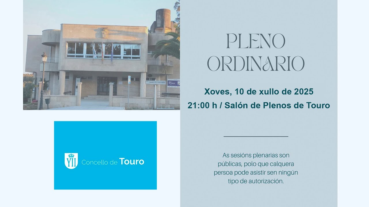 Sesión Plenaria ordinaria 10 de xullo de 2025