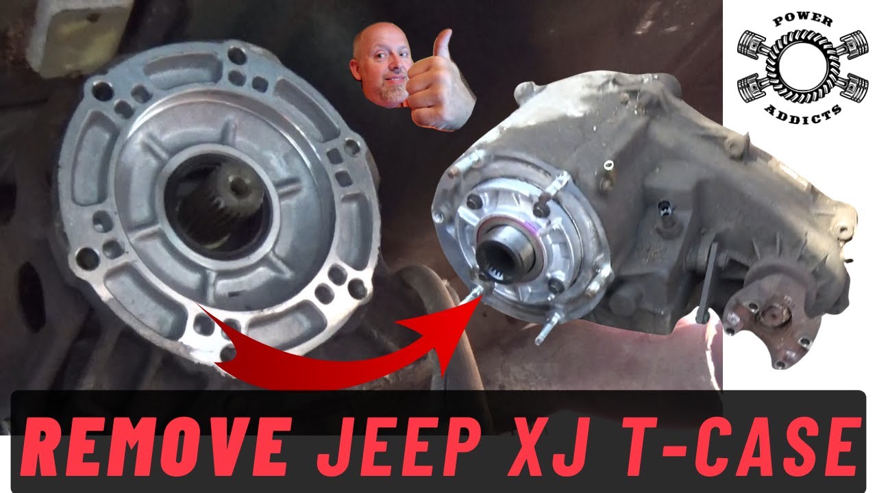 Remove Jeep Cherokee XJ Transfer Case #poweraddictscrew #jeepcherokeexj