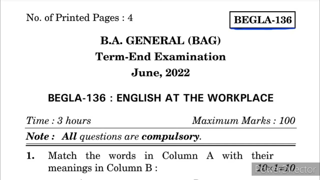 BEGLA 136 Important Questions | BEGLA 136 Previous year Question Paper | BEGLA 136 Sample Paper