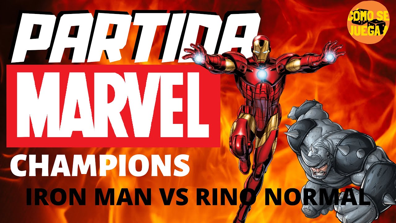 PARTIDA MARVEL CHAMPIONS LCG IRON MAN CONTRA RINO | solitario | juego de mesa