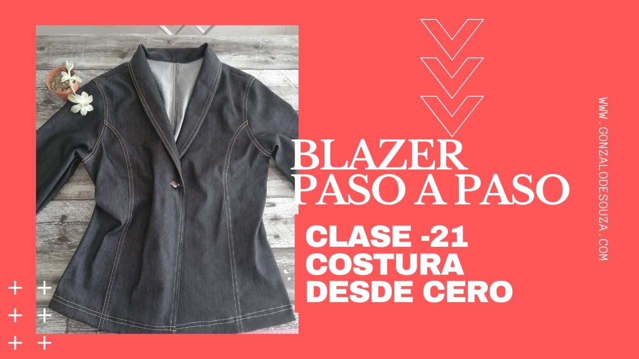 Costura desde cero - Clase 21 Blazer con cuello enterizo paso a paso