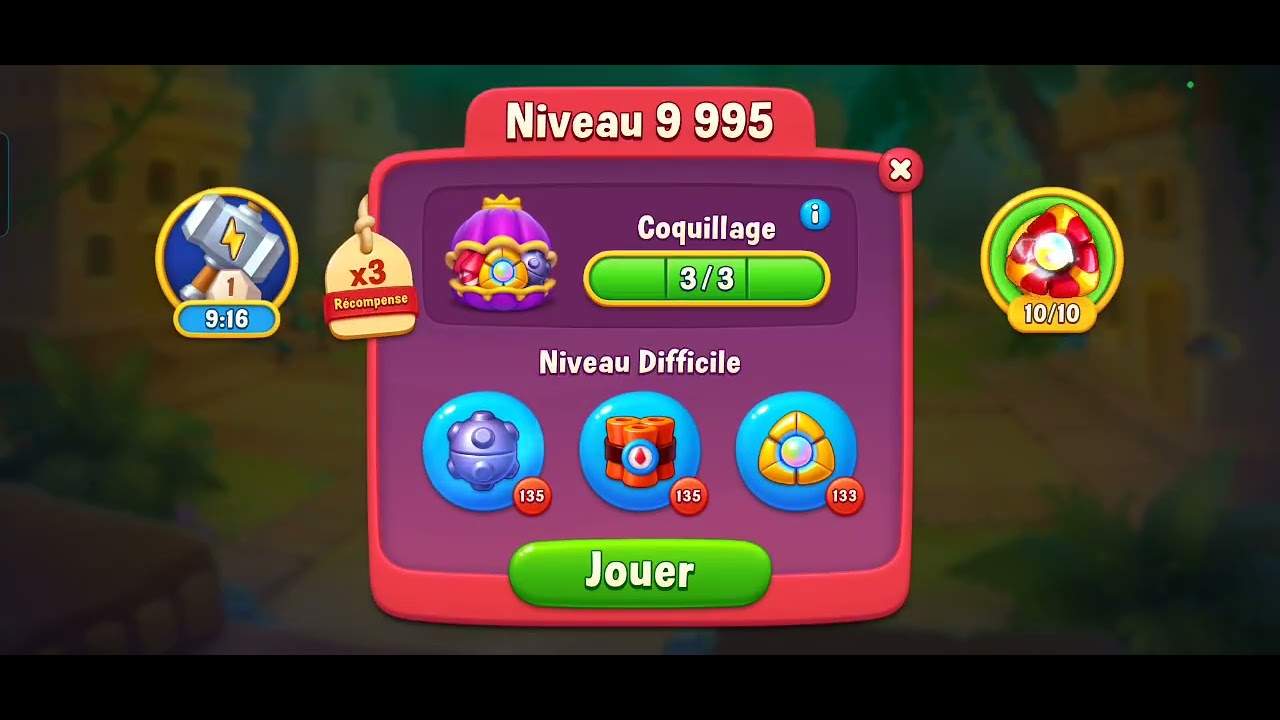 Fishdom level 9991 to 10000 / niveau 9991 au 10000