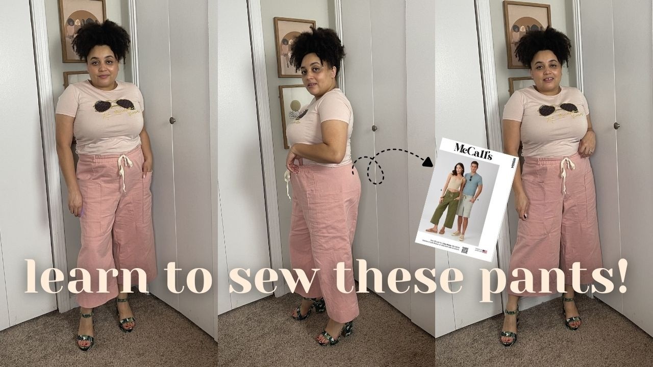 Learn to sew cargo pants! (sew along for McCall's 8664) | view B