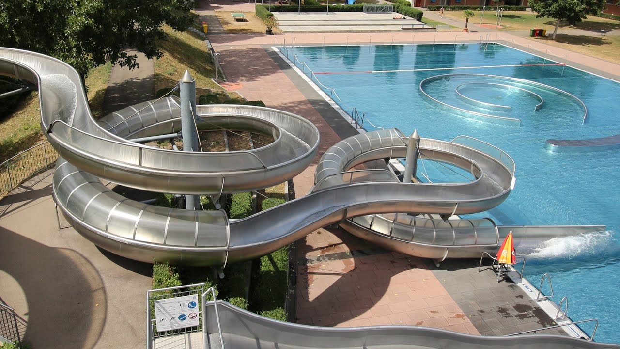 offene Riesenrutsche :: Freibad-Rutsche | Inselbad Untert&uuml;rkheim Stuttgart