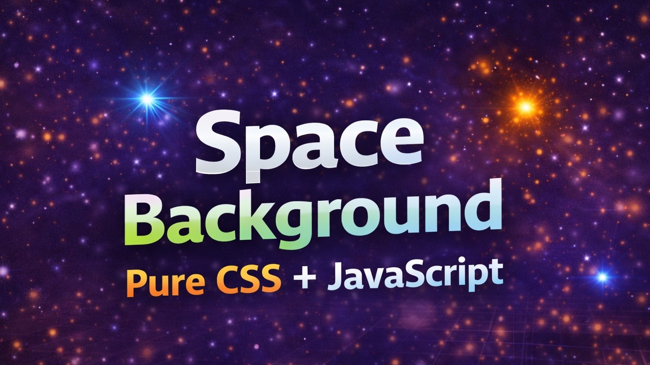 Космический фон на JavaScript: создаем эффект звездного неба | Space Background Vanilla JavaScript