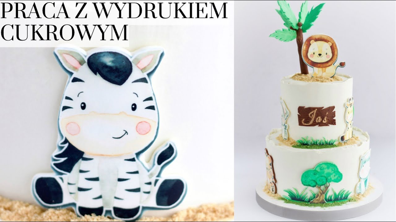 Jak pracować z wydrukiem cukrowym? Jak zrobić topper i dekoracje z wydruku cukrowego na bok tortu