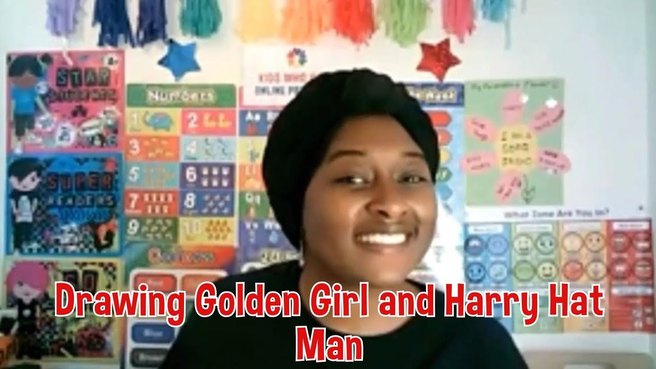 Drawing Letterland's Golden Girl and Harry Hat Man
