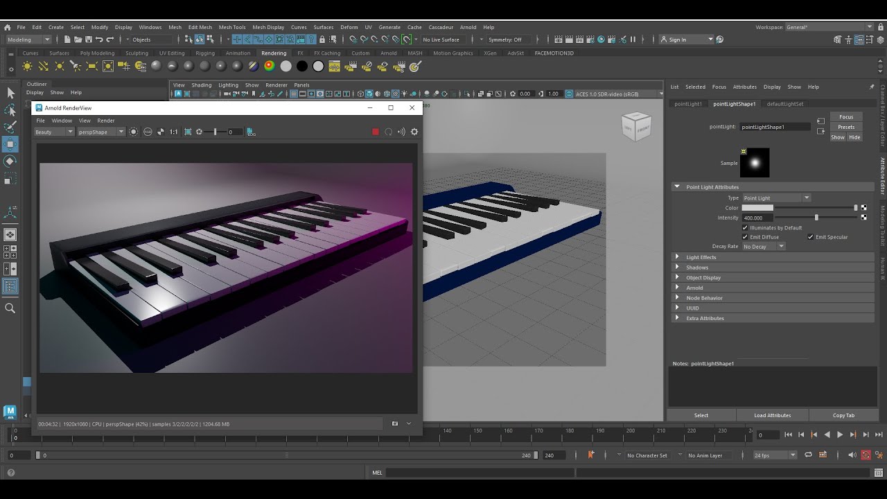 Piano modeling in maya (part 1)