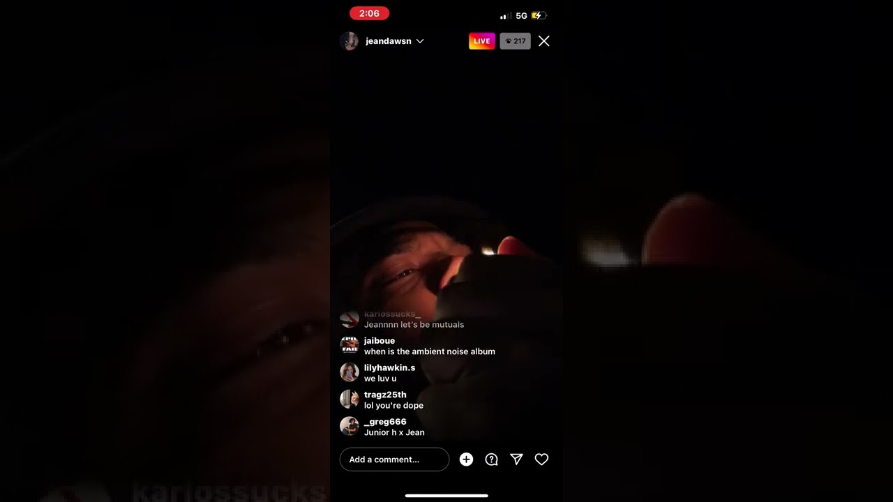 Jean Dawson Instagram live 7/3/22