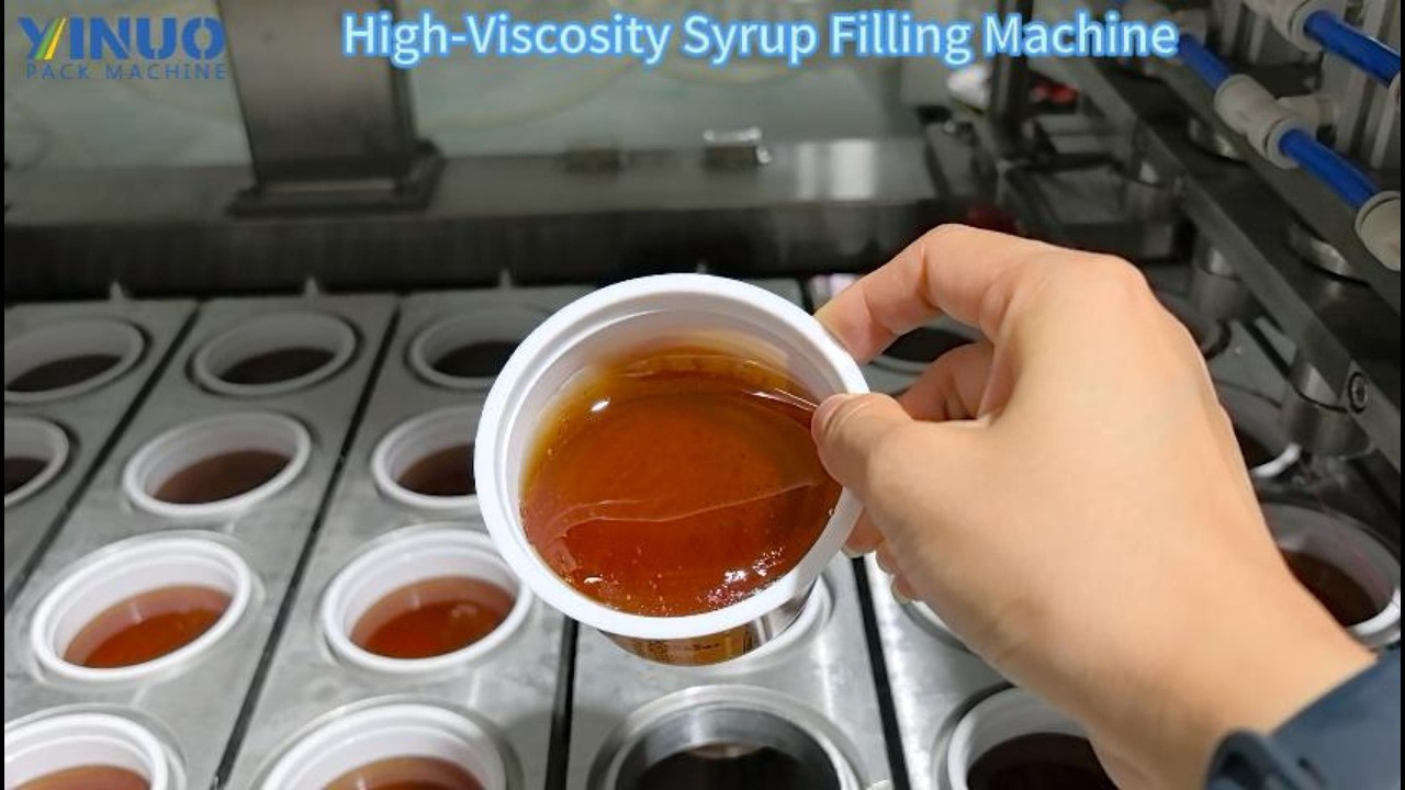 High-Viscosity Syrup Filling Machine for Liquid Maltose | Automatic Cup Sealing & Capping