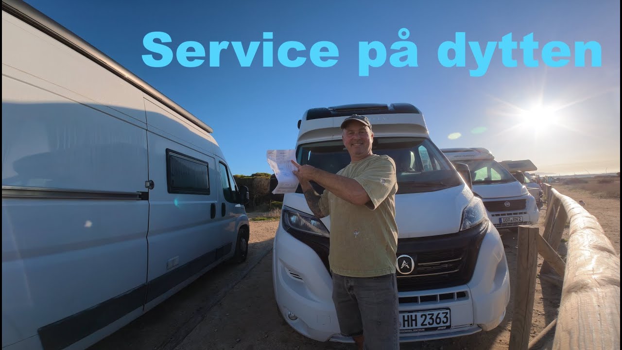 Når camperen vil have olieskift på turen.    Nemt eller ?