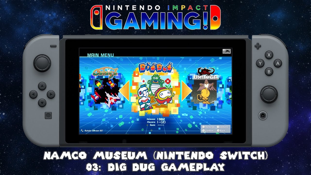 NAMCO MUSEUM (Nintendo Switch) - 03: Dig Dug Gameplay