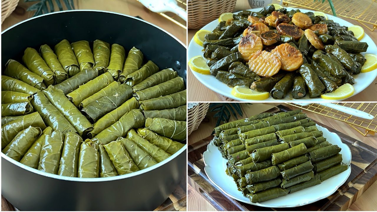 ألذ وأطرى وأفخم ورق عنب حتجربوة حامض وذايب (يالنجي) مع صوص خطييير 😋مشروع ناااجح من البيت✌️