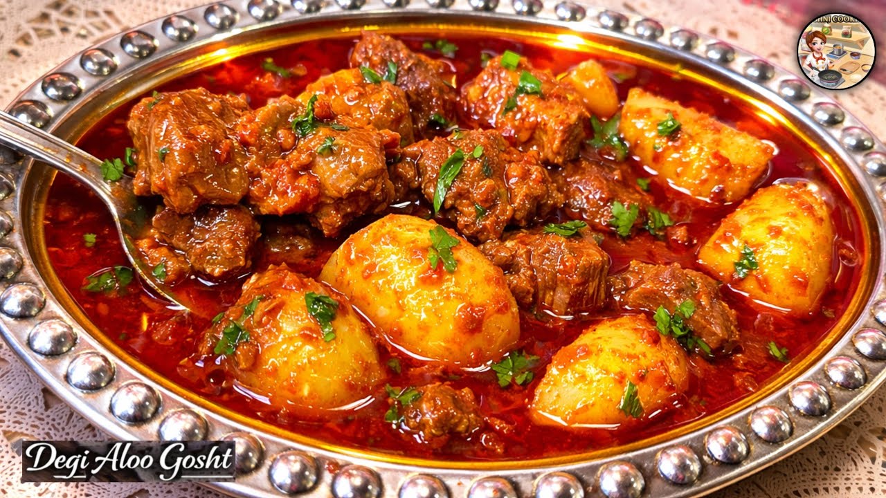 Degi Aloo Gosht Recipe |Perfect Shorba Wala Salan Recipe|Roshni Cooking