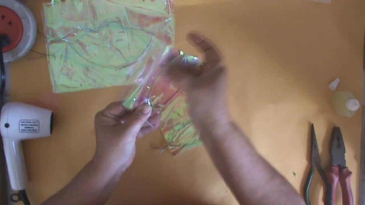Como fazer asas de fadas usando papel celofane e arame - Parte1 de 2