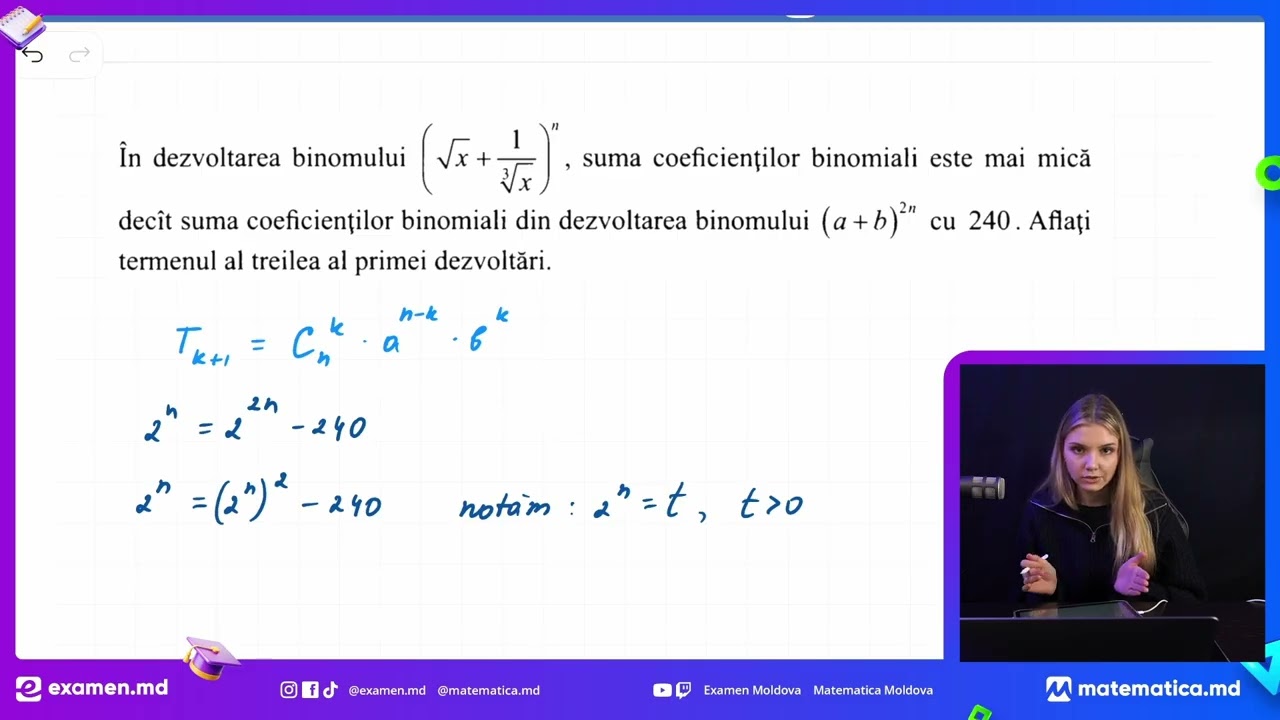 BAC : Itemul 11 | Dezvoltarea binomului la putere și binomul lui Newton🧐✍️
